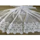 Kész függöny fehér alapon Jacquard c2 csipkés rombusz levél 300x180cm