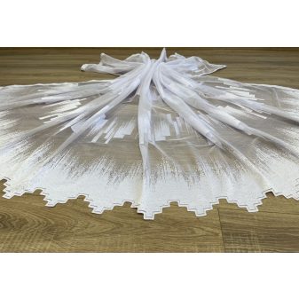 Kész függöny fehér alapon fehér parkettás 300x155cm
