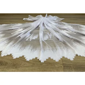 Kész függöny fehér alapon fehér parkettás 400x160cm