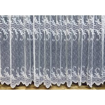 Kész függöny fehér alapon fehér zivatar A18 300x160cm