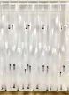 Kész Jacquard függöny fehér alapon fekete parkettás 300x155cm