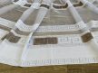 Kész függöny fehér alapon görög barna 300x180cm