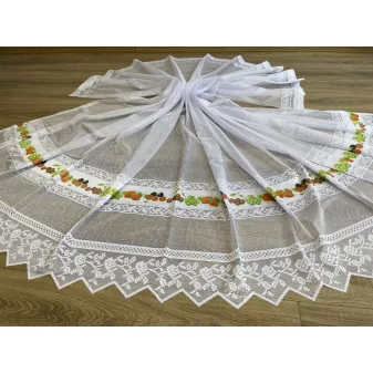 Kész függöny fehér alapon gyümölcsös 300x180cm