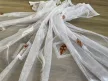Kész függöny fehér alapon barna szemes 500x250cm