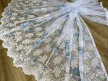 Kész függöny fehér alapon kék virág 300x250cm