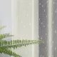  Kész luxus függöny krém alapon hópehely mintás 300x180cm