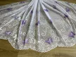 Kész függöny fehér alapon lila lepkés 300x180cm