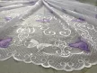 Kész függöny fehér alapon lila lepkés 300x250cm