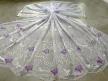 Kész függöny fehér alapon lila lepkés 500x250cm