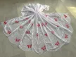 Kész függöny fehér alapon piros lepkés 300x180cm