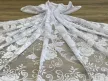 Kész függöny fehér alapon rózsa levél 300x160cm