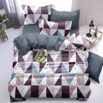  Lucy lila geometrikus mintás ágyneműhuzat garnitúra 3 részes