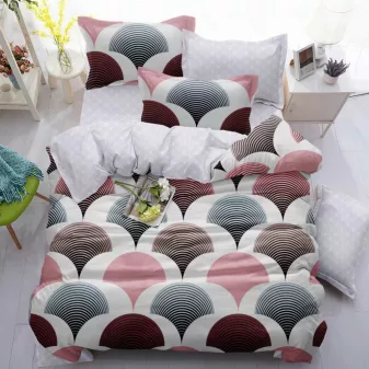   Nia rózsaszín szürke kagyló mintás ágyneműhuzat garnitúra 3 részes