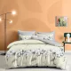 Luna fehér virág mintás krém ágyneműhuzat garnitúra 3 részes