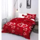 Love piros fehér szíves ágyneműhuzat garnitúra 3 részes