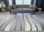    Karizma gray (szürke) középen hullámos mintás szőnyeg 160x230cm