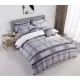 Ella szürke kékes kockás mintás ágyneműhuzat garnitúra 3 részes