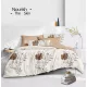 Amara bézs virág mintás ágyneműhuzat garnitúra 3 részes