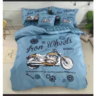   Motors kék motor mintás ágyneműhuzat garnitúra 3 részes