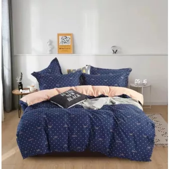   Melody kék kis masni mintás ágyneműhuzat garnitúra 3 részes