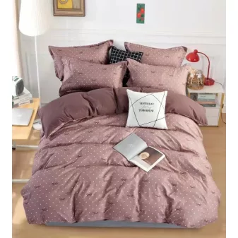   Melody mályva színű kis masni mintás ágyneműhuzat garnitúra 3 részes