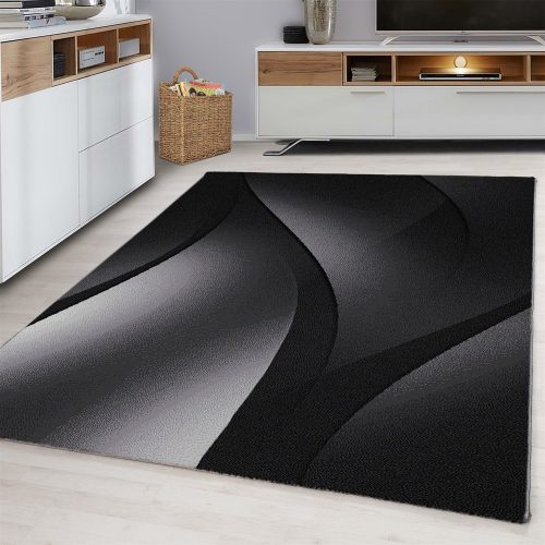 PLUS 8010 black (fekete) szőnyeg 80x150cm