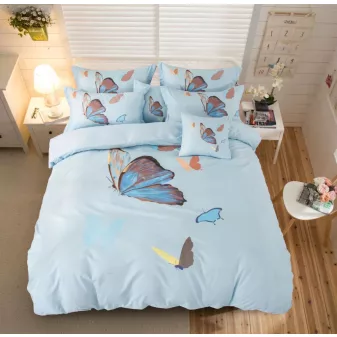  Butterfly kék pillangó mintás ágyneműhuzat garnitúra 3 részes