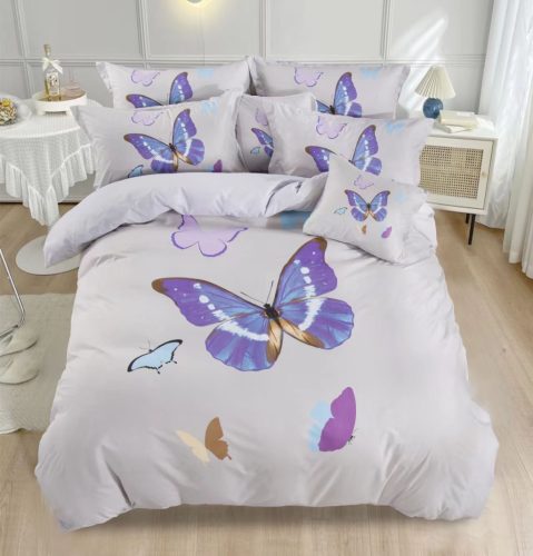 Butterfly lila pillangó mintás ágyneműhuzat garnitúra 3 részes