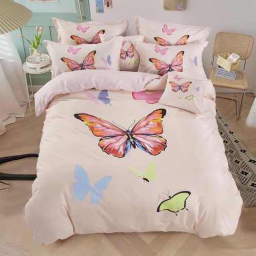 Butterfly rózsaszín pillangó mintás ágyneműhuzat garnitúra 3 részes