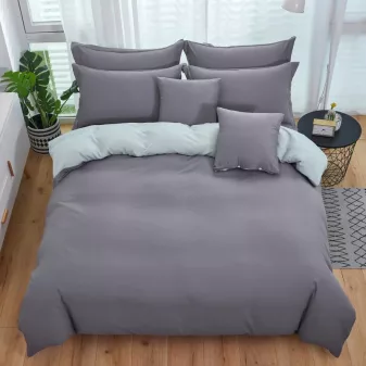   Ava antracitszürke egyszínű ágyneműhuzat garnitúra 3 részes