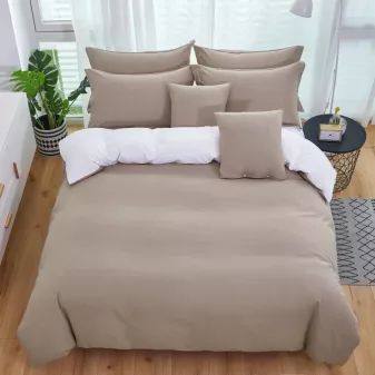 Ava bézs egyszínű ágyneműhuzat garnitúra 3 részes