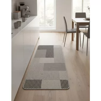 Sizal konyhai szőnyeg kocka minta 67x180cm