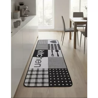 Sizal konyhai szőnyeg szív minta 67x180cm