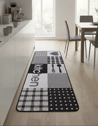 Sizal konyhai szőnyeg szív minta 67x180cm