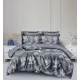 Negin sötétszürke levél mintás ágyneműhuzat garnitúra 7 részes