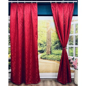Kész sötétítő függöny Freya bordó 2db 140x250cm