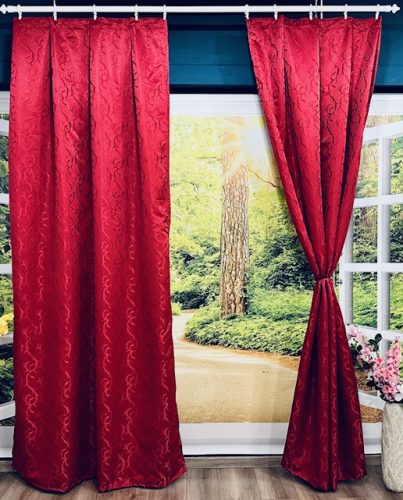 Kész sötétítő függöny Freya bordó 2db 140x250cm