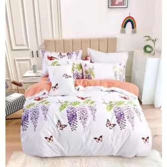   Spring lila akácvirág mintás ágyneműhuzat garnitúra 3 részes