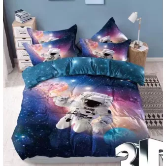   Space asztronauta mintás ágyneműhuzat garnitúra 3 részes