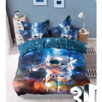 Space galaxis mintás ágyneműhuzat garnitúra 3 részes