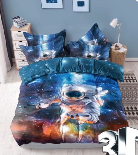 Space galaxis mintás ágyneműhuzat garnitúra 3 részes