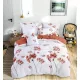 Floral fehér rózsaszín virág mintás ágyneműhuzat garnitúra 3 részes