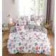Floral szürke virág mintás ágyneműhuzat garnitúra 3 részes