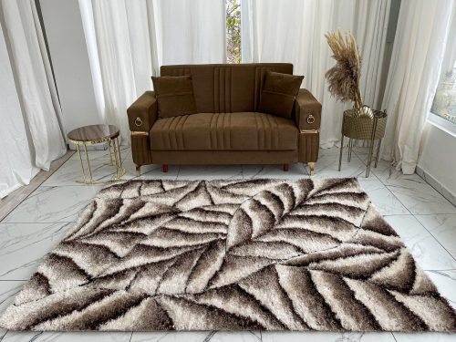 California 3D shaggy szőnyeg 5cm 502 vizon-bézs 60x110cm