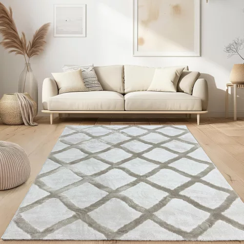 Cozy puha modern szőnyeg 3202 bézs 60x220cm