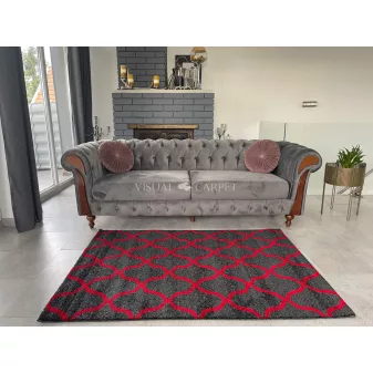 Elephant Gira 3879 piros-antracit szőnyeg 120x170cm