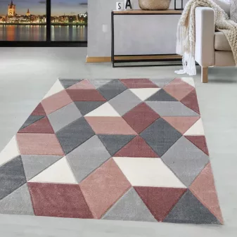     Elein rombusz mintás puder-gray (puder-szürke) szőnyeg 240x330cm