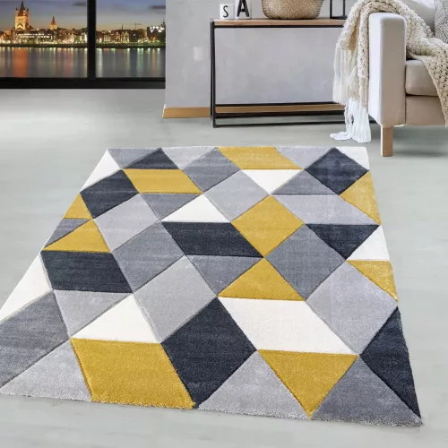   Elein rombusz mintás yellow-gray (sárga-szürke) szőnyeg 240x330cm