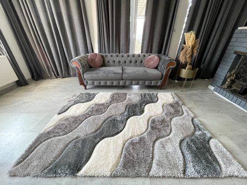 Elena 3D shaggy szőnyeg 084 szürke 160x230cm