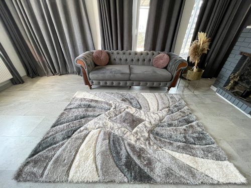 Elena 3D shaggy szőnyeg 085 szürke 80x150cm